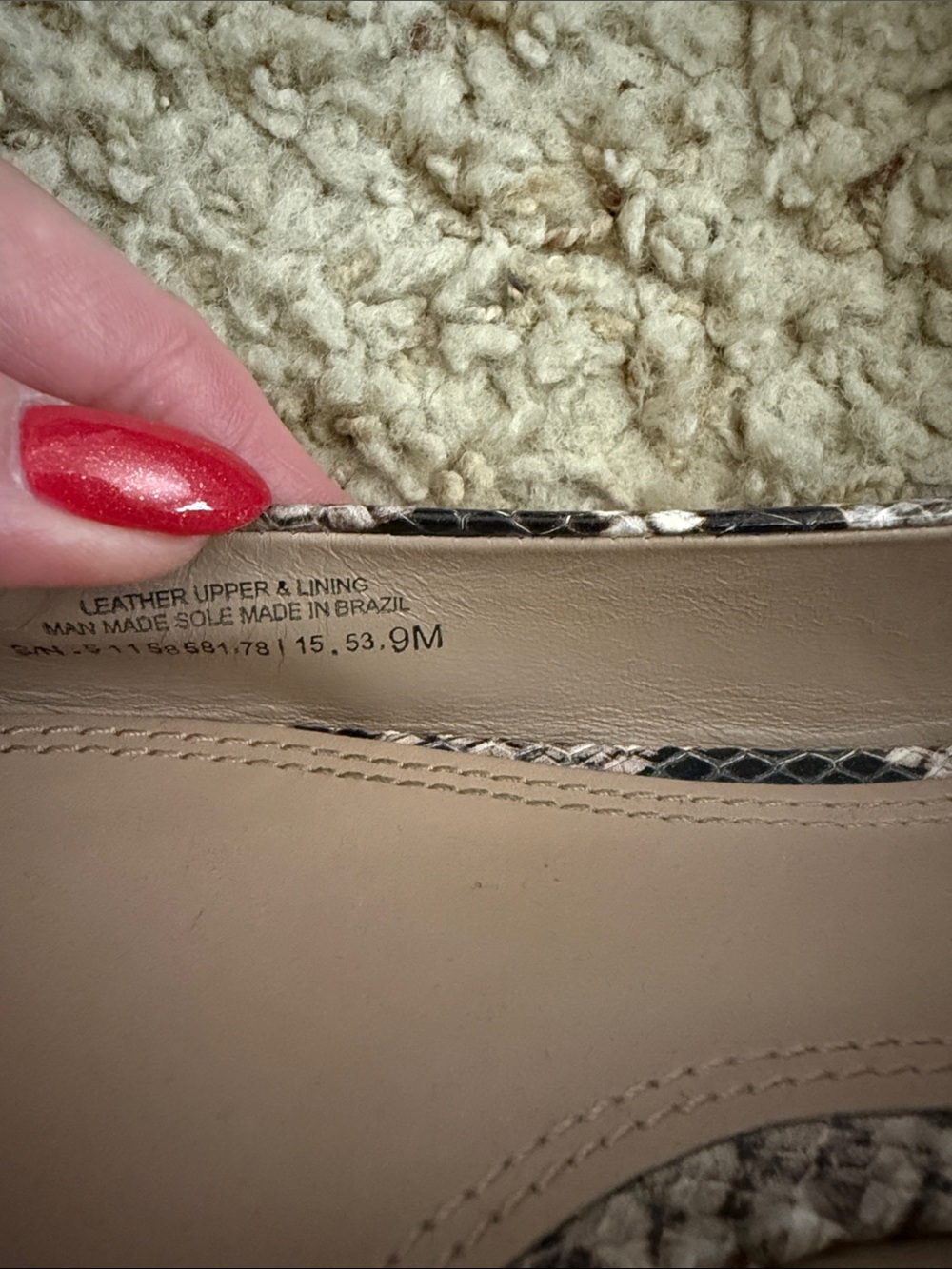 Tory Burch-Inspired Snakeskin Ballet Flats in Neutral Taupe/Gray, 9 - Picture 7 of 7